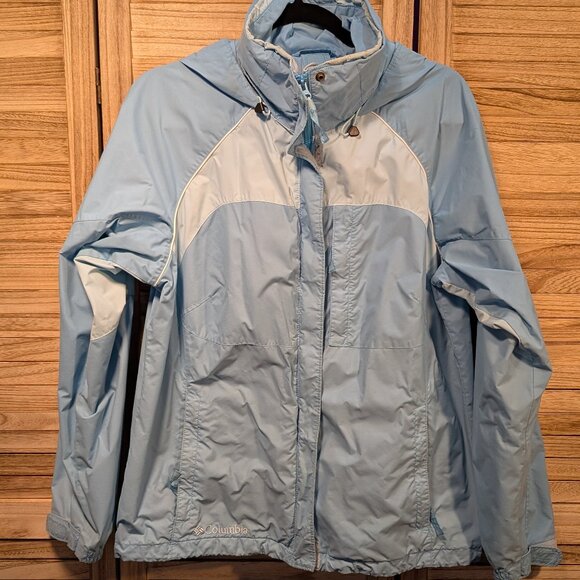 Columbia Sky Blue/White Outdoor Jacket Size Med - Picture 1 of 15